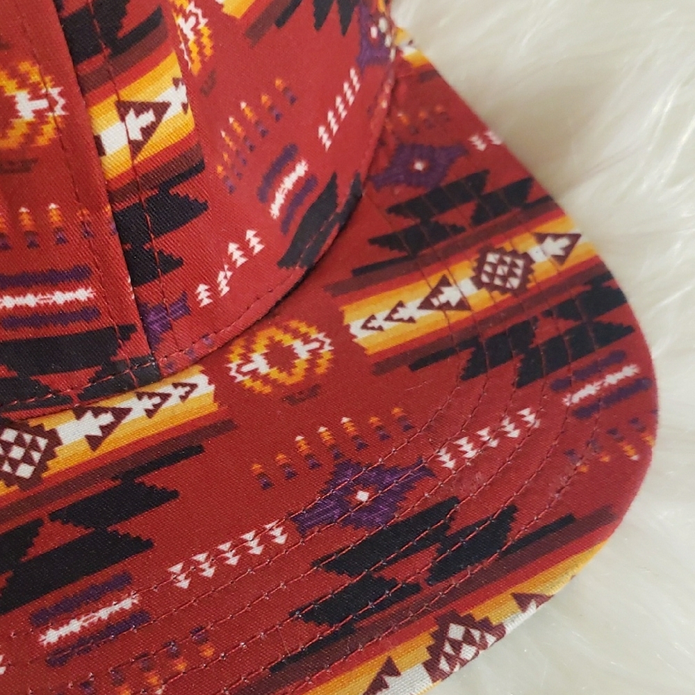Tribal Pattern Red Cap - Picture 3 of 3